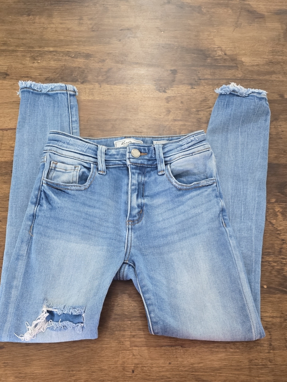 KanCan Light Blue Girls Distressed Skinny Jeans